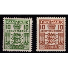 1926 - Danmark - Gebyrmærke AFA 2-3 - Frimærke - Postfrisk.